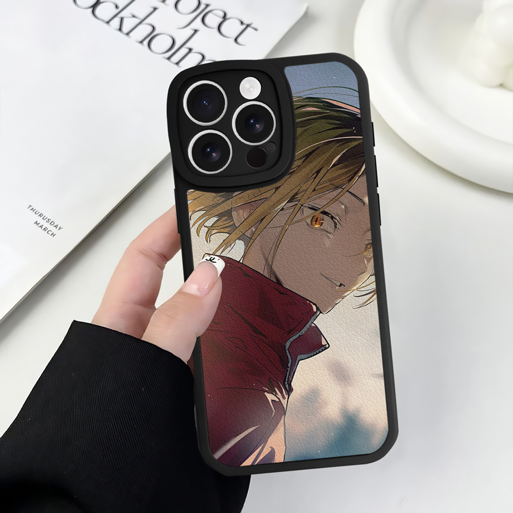 （画像用） ハイキュー!! Haikyu!! 【iPhone 16シリーズ対応】シリコンスマホケース（レザー調） 材質：シリコン